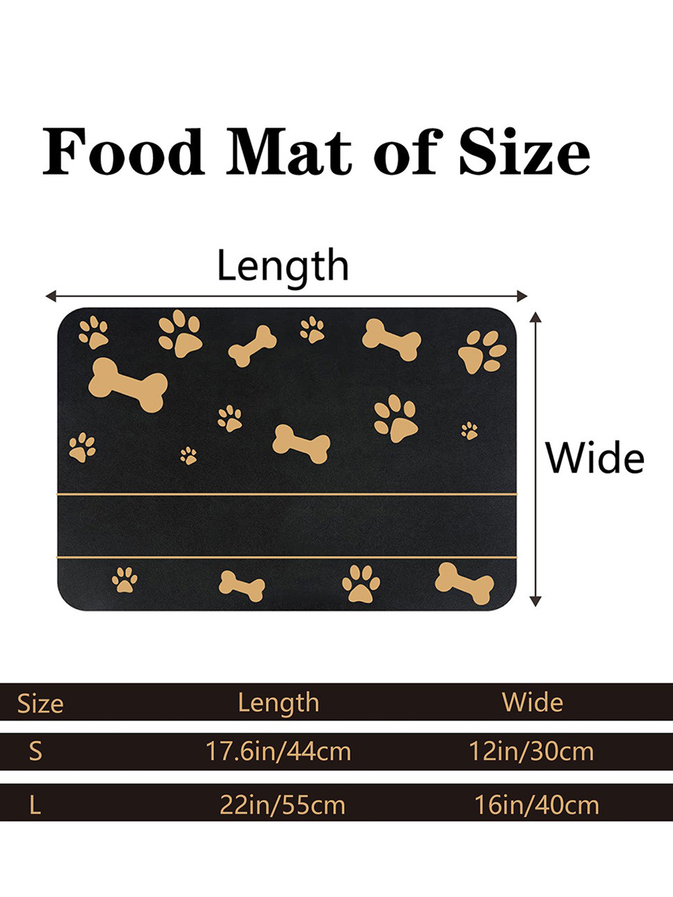 Custom Cute Pet Food Mat